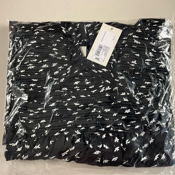 Black Strapless Dress A New Day Black and White - Picture 8 of 11